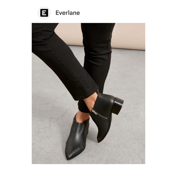 Everlane Shoes - EVERLANE The Boss Boot 💘 Pebbled Black Leather~Size 9